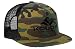 Koloa Surf(tm) Mesh Back Wave Logo Trucker Hat in Camo with Black Logo
