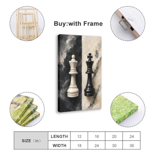 Impression sur toile échecs chic | Idée cadeau design pour passionnés - 2