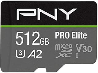 PNY U3 Pro Elite MicroSD Card - 512GB - (P-SDUX512U3100PRO-GE)