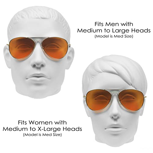 Image of proSPORT Blue Light Blocker Glasses Sleep Better Computer Screen Orange Amber