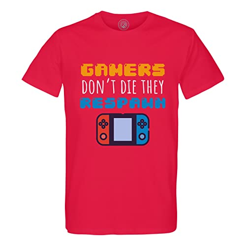 T-Shirt Gamers Don't Die They Respawn Retro Gaming Arcade Homme