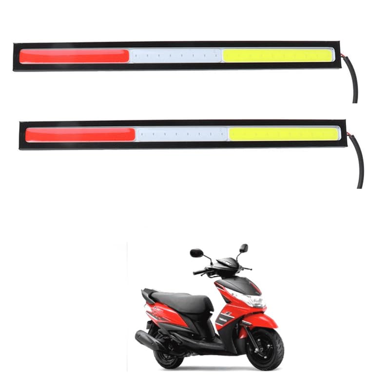 Image of Universal 17cm LED Light Strip Strobe Flash Daytime Running Light, LED Strip Light Super Bright 12V Underglow Lights COB DRL Running Lamp (RBG) Comfortable With Ray