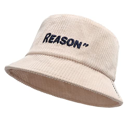ECOMBOS Sombrero de pana unisex con tapa de pescador plegable para hombres y mujeres, beige, Talla única Cover