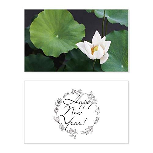Tarjeta conmemorativa de Año Nuevo: felicitación con flor de loto para sobres y regalos