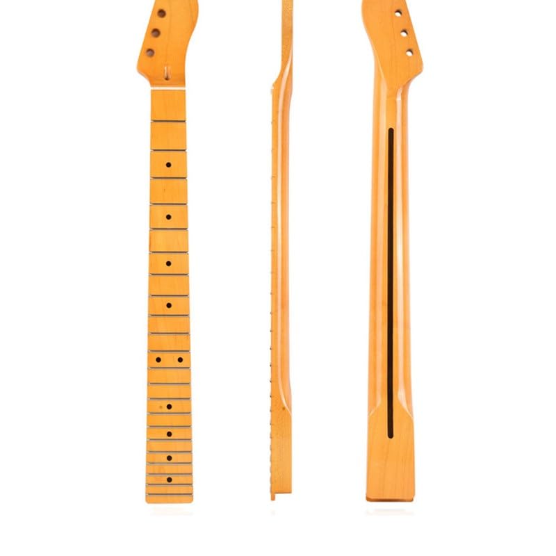 Manche de guitare électrique jaune 22 frettes à touche érable précise