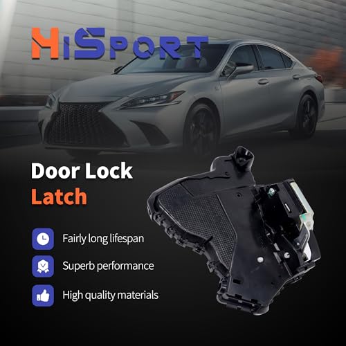 Image of HiSport 6904002120 Door Lock Latch Actuator Front Left Driver Side | Compatible with Lexus ES300 ES330 GX470 RX330 RX350 RX400h Scion tC xA Toyota 4Runner Camry Corolla Matrix Sienna 2002-2010