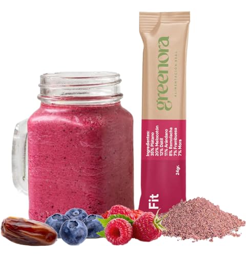 GREENORA Sticks de Fruta Liofilizada en Polvo de Plátano, Melocotón, Dátil, Arándanos, Remolacha, Frambuesa y Mora, Ideal para Smoothies, Bowls y Recetas, Sin Azúcar ni Aditivos, 10 Unidades
