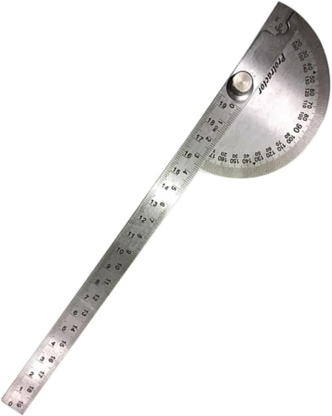 ORFOFE Angle Protractor Steel Ruler Tool for Accurate Measurement Design for Woodworking Engineering and Construction Projects