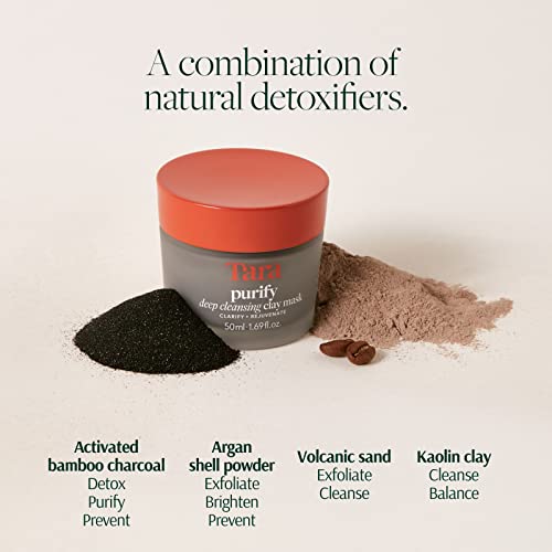 Tara Purify Deep Cleansing Clay Mask. Cruelty-Free: Rebalance, Exfoliate And Smoothen Skin With 6 Natural Clays And Nutrient-Rich Ingredients. Free From Parabens, Sulfates And Mineral Oils (1.7 Fl Oz) #TOP2