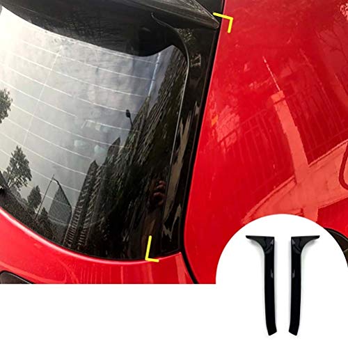 wuwenjun 2 uds ABS alerón Lateral Trasero para Techo Pegatinas embellecedor Negro Brillante para Volkswagen VW Golf 6 MK6 GTI R GTD 2008-2013 Cover