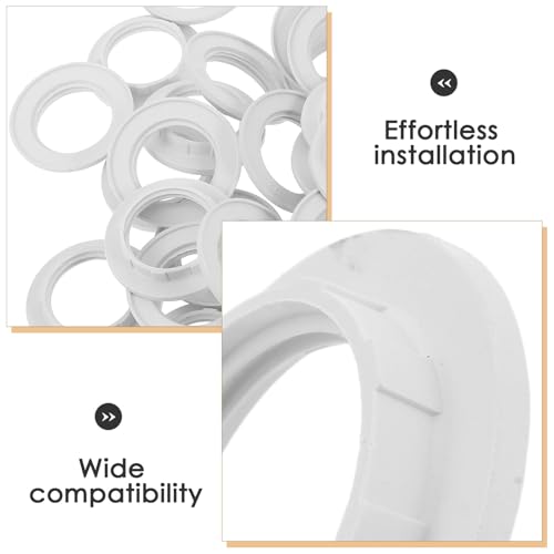 Alipis 50Pcs White Plastic Threaded Lamp Shade Collar Rings E12/E14 Socket Retaining Adapter for 32/33Mm Threaded Socket, Compatible with Ceiling and Sconce Lighting Fixtures - Image 7