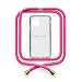Produktbild NECKLACY® - Premium Handykette für Apple iPhone 6 / 6s in Cotton Candy | transparente Handyhülle mit hochwertiger Kordel zum Umhängen - Smartphone Crossbody Case