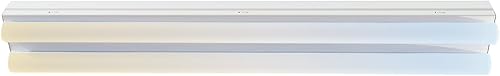 Sunlite 85552 Lámpara de tira lineal LED de 2 pies, 20W, 2300 Lmns, CCT seleccionable 3000K-5000K, regulable, vida útil de 50,000 horas, 83 CRI,