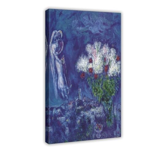 Impression toile Saint Paul nuit bleue Chagall décoration cadre
