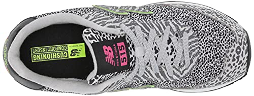 New Balance Women's 515 V3 Sneaker, Light Aluminum/Black/Pink, 8.5 #TOP4
