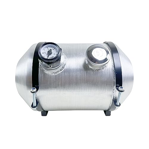JSD 5 Gallon 10x16 Auxiliary Aluminum Gas Cell Fuel Tank With Level Gauge End Fill 3/8