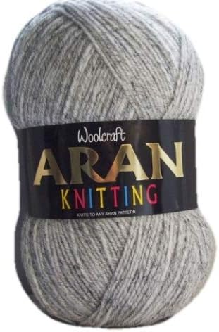 Woolcraft Aran with Wool 400g Ball Shade 897 Storm Cloud