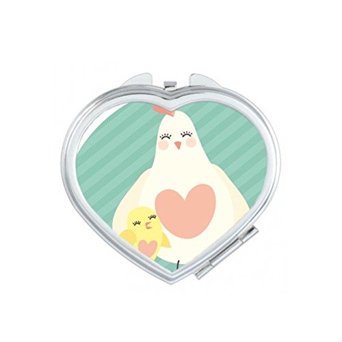 Miroir à main mignon pour fête de Pâques, cadeau chrétien illustration poulet