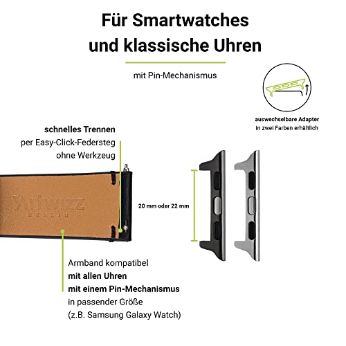Artwizz WatchBand Leather kompatibel mit Apple Watch Series 11-1 & SE (42/41/40/38mm)… – Ansicht 4