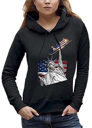 Sweat à capuche skateboard chaud et protecteur contre le vent motif drapeau USA