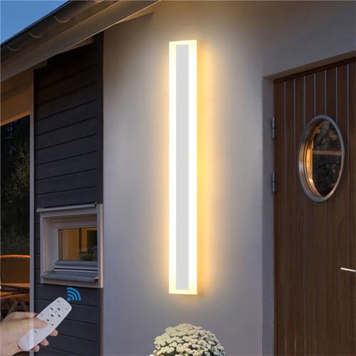 Applique murale LED longue IP67 étanche à intensité variable pour extérieur et villa