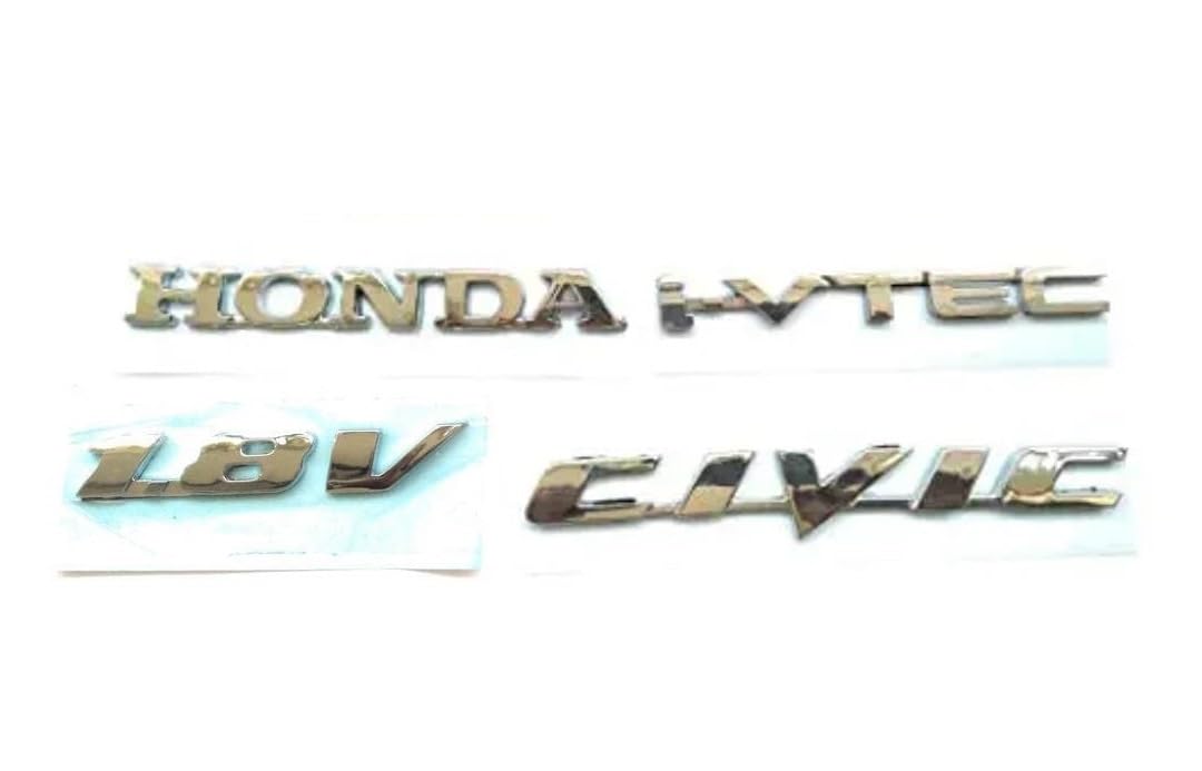 CAR Badge Emblem Monogram Logo Decals wrap Sticker Symbol 3D Compatible with Civic KIT6-image-47