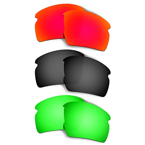Verres Rayés ? Lentille Rechange Oakley Flak 2.0 AF OO9271 Vert Rouge