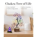 7 Chakra Crystal Tree of Life with Orgonite Pyramid (Set 2) - Unique Birthday Gifts for Women, Chakra Healing Trees Positive Energy for Home Office Desk Decor, New House Warming Gift - Image 2