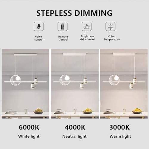 Lampe suspendue LED créative pour table à manger et éclairage intérieur de salon - 3