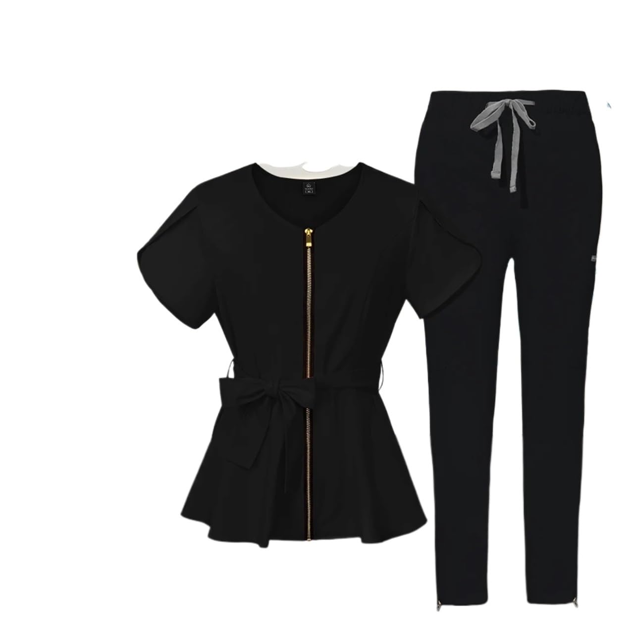 Uniformes para el Personal de enfermería Conjunto de Trabajo Esteticista, Uniformes médicos for clínica Veterinaria, Uniforme Enfermera Manga Corta, for Mujer