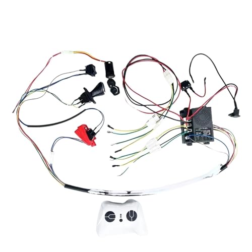 Coche eléctrico para niños de alta potencia, 12 V, 24 V, 4x4, de fabricación propia, con arnés de cables, caja de control remoto de 2,4 G y kit de actualización de interruptores.(24V 40A 4WD)