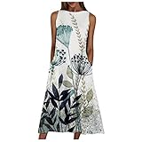 Mujer Vestidos Casual Verano Manga Corta de Fiesta Largos Floral Impresa Color de Contraste Boho Playa Ceremonia Noch