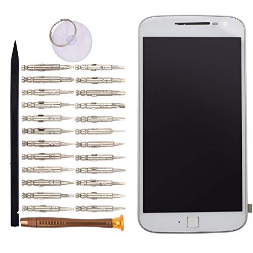 Image of Pre Install LCD Display Touch Screen Assembly with Frame Replacement for Motorola Moto G4 Plus XT1640 XT1642 XT1643 White