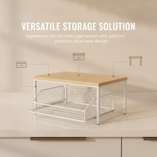 Sakerplus Coffee Pod Holder with Drawers (White) - 2