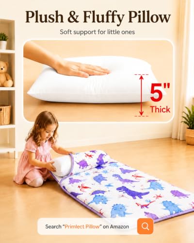 Image of Primlect Toddler Nap Mat with Pillow, Thickened Extra Large Sleeping Bag