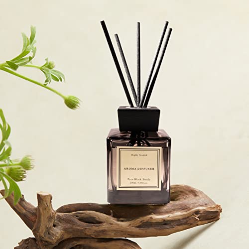 White Musk Cedar Reed Diffuser Freshen Up Your Living Space Transform Your Home with Natural Fragrance Room Scent Diffuser with 5 Diffuser Sticks 7.04 oz - Black - Image 4