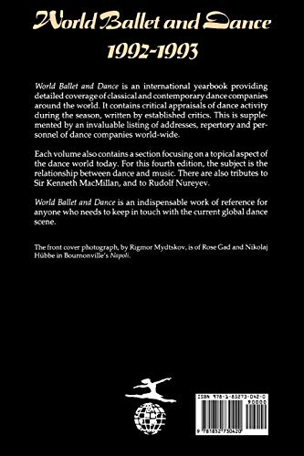 World Ballet and Dance, Volume 4, 1992 - 1993: An International Yearbook: 004