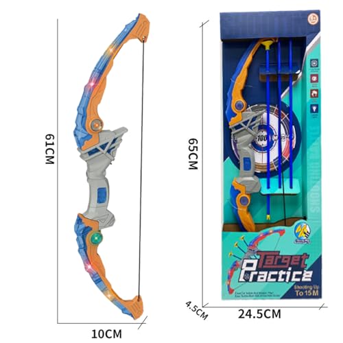 Sobebear Large 61CM Kids Bow & Arrow Archery Toy Set Battery Operated Bow & Arrow with Light Includes 1 Bow, 3 Suction Cups Arrows, 1 Target Toys for Boys & Girls Age 3+ - Image 6