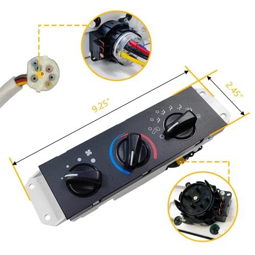 Hvac A/C Heater Control And Blower Motor Switch | Replacement For 1999-2004 Jeep Wrangler/Tj | Oe# 55037473Ab, 55037473A, 55037612Aa, 55056558Aa, 55056559Aa #TOP3
