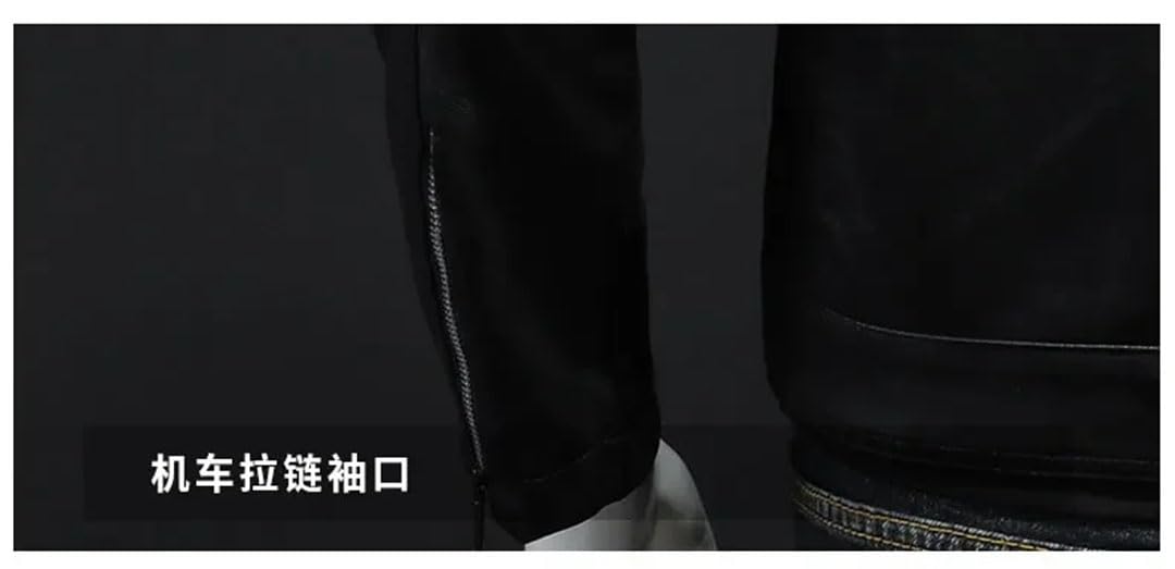 Uomini Moto Pu Giacca In Pelle Moto Leahter Giacca Stand Collar Giacca A Vento Trendy Mens Abbigliamento