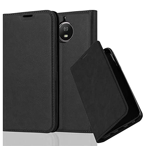 Cadorabo Funda Libro para Motorola Moto G5S en Negro Antracita - Cubierta Proteccíon con Cierre Magnético, Tarjetero y Función de Suporte - Etui Case Cover Carcasa