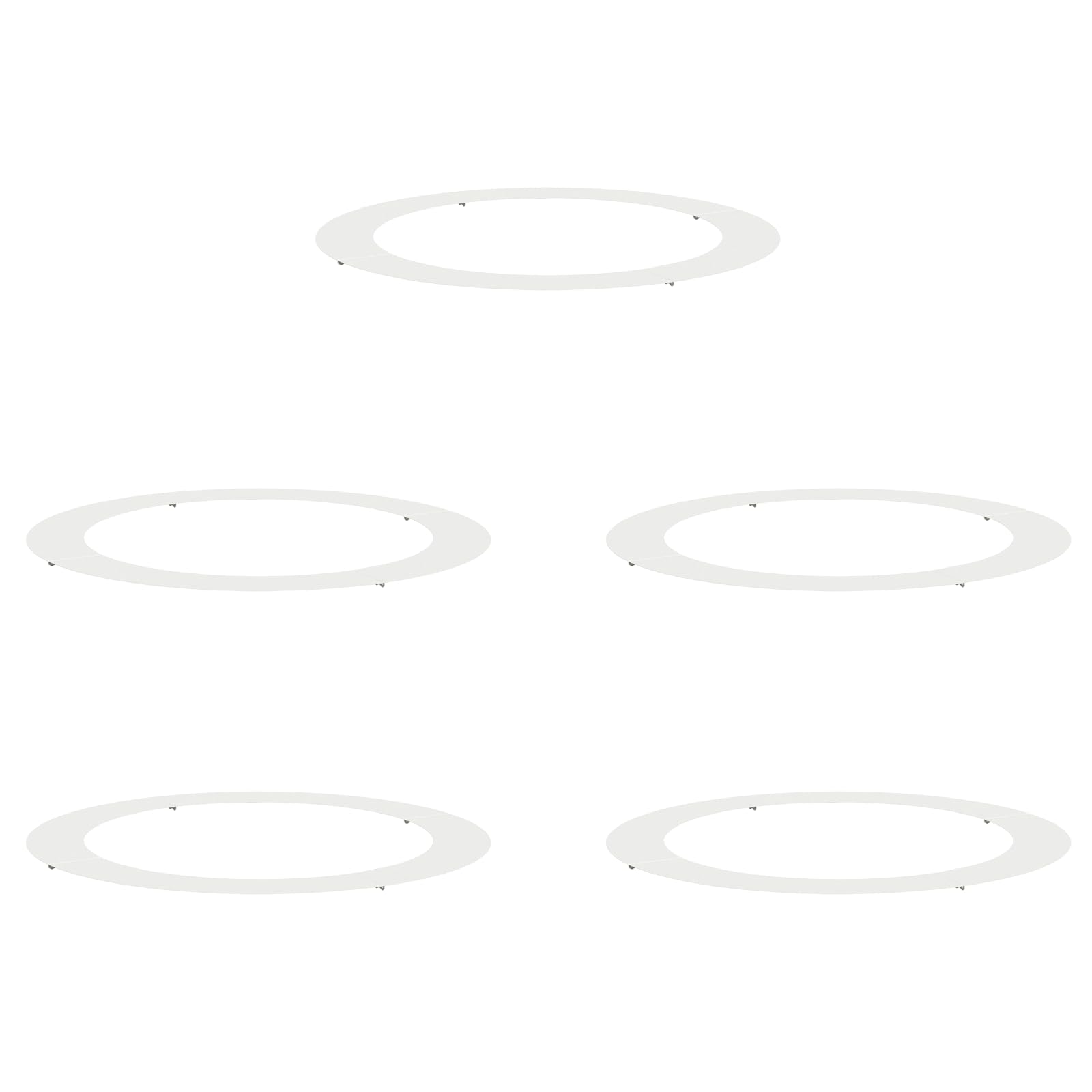 vidaXL suitable for Flat Tree Rings 5 pcs White Ø90/120 cm Steel