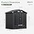 Aoxun 6' x 4' Outdoor Metal Storage Shed with Galvanized Steel Base, Heavy-Duty Garden Tool Shed for Patio, Lawn, and Garden, Black
