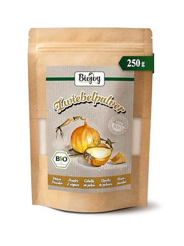 Biojoy Poudre d'oignon BIO (250 g), oignon moulu, sans additifs (Allium cepa)