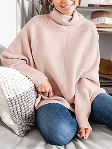 ANRABESS Womens Turtleneck Long Batwing Sleeve Asymmetric Hem Casual Pullover Sweater Knit Tops 5 ANRABESS Womens Turtleneck Long Batwing Sleeve Asymmetric Hem Casual Pullover Sweater Knit Tops