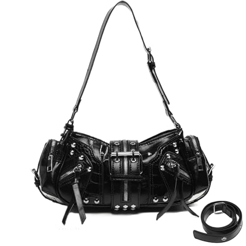 Bolso Hobo Pequeño para Mujer de Cuero Vegano con Múltiples Bolsillos miniatura 1
