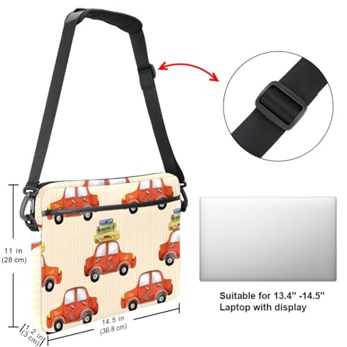 Pochette ordinateur portable 14.5 pouces robuste à motif automobile - 6