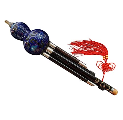 �w��Cucurbit�t���[�g ���h3�I�N�^�[�uHulusi Flute Woodwind W/�P�[�X (Color : C key)