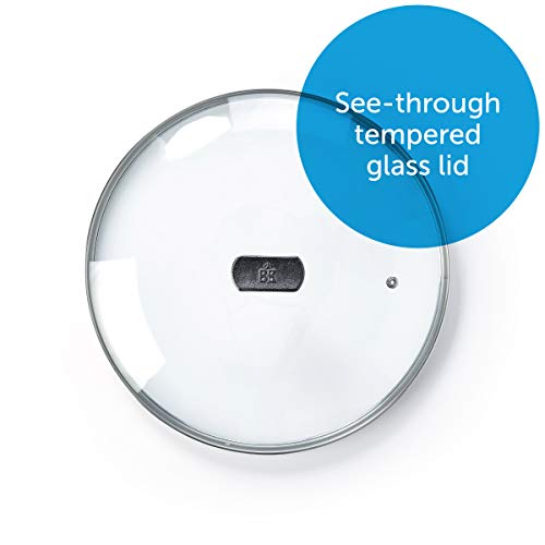 Bk Black Steel Glass Lid, 12", Clear #TOP1