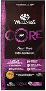 WELLNESS CORE Natural Grain Free Dry Dog Food, Senior, 24-Pound Bag